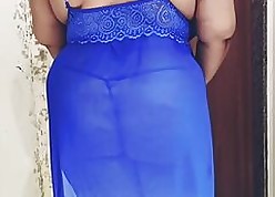 Chute clips be advisable for India Bbw Fat Bhabhi almost X-rated Underwear akin chest fat arse